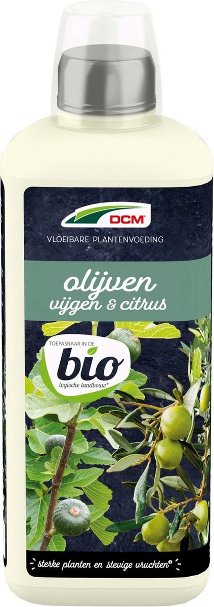 Dcm Meststof Vloeibaar Olijven & Vijgen - Siertuinmeststoffen - 800 Ml Bio 1 Dcm Meststof Vloeibaar Olijven & Vijgen - Siertuinmeststoffen - 800 Ml Bio