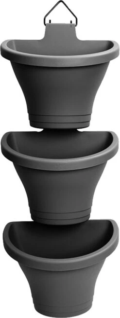 Elho Corsica Vertical Forest 24 - Bloempot Voor Balkonbuiten - Ø 26.7 X H 29.7 Cm - Zwart/Antraciet -Tuinwinkel Voor Buitenartikelen 453x1200 1