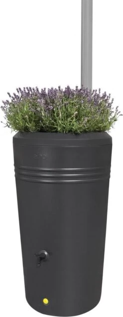 Elho Green Basics Regenton - Regenton - Living Black - Buiten - 200 Liter -Tuinwinkel Voor Buitenartikelen 466x1200