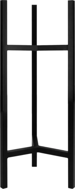 QUVIO Plantenstandaard Binnen - Inclusief Pot - Staande Plantenbak - Metaal - Bloempot - 22 X 22 X 60 Cm - Zwart -Tuinwinkel Voor Buitenartikelen 476x1200 10
