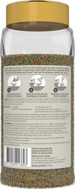 Pokon Voedingskorrels Voor Groene Planten - 800gr - 180 Dagen Voeding - Plantenvoeding -Tuinwinkel Voor Buitenartikelen 480x1200 1