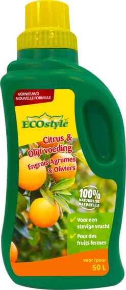 ECOstyle Citrus & Olijf Voeding - Stevige Vrucht - Langdurige Werking - Voor Alle Mediterrane Planten En Bomen 500 ML 7 ECOstyle Citrus & Olijf Voeding - Stevige Vrucht - Langdurige Werking - Voor Alle Mediterrane Planten En Bomen 500 ML -Tuinwinkel Voor Buitenartikelen 525x1200 1