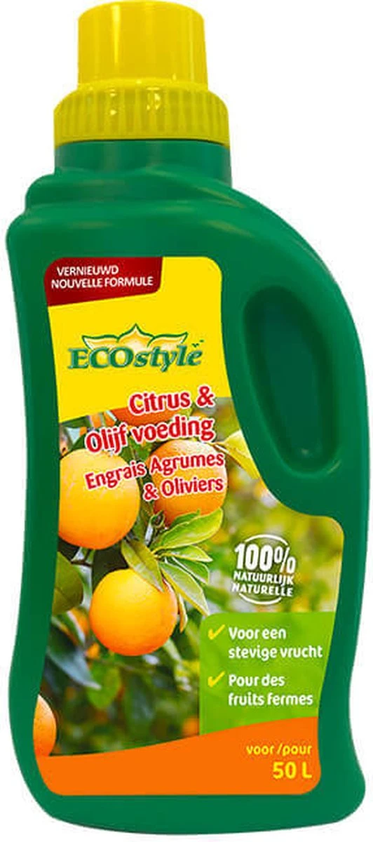 ECOstyle Citrus & Olijf Voeding - Stevige Vrucht - Langdurige Werking - Voor Alle Mediterrane Planten En Bomen 500 ML 1 ECOstyle Citrus & Olijf Voeding - Stevige Vrucht - Langdurige Werking - Voor Alle Mediterrane Planten En Bomen 500 ML