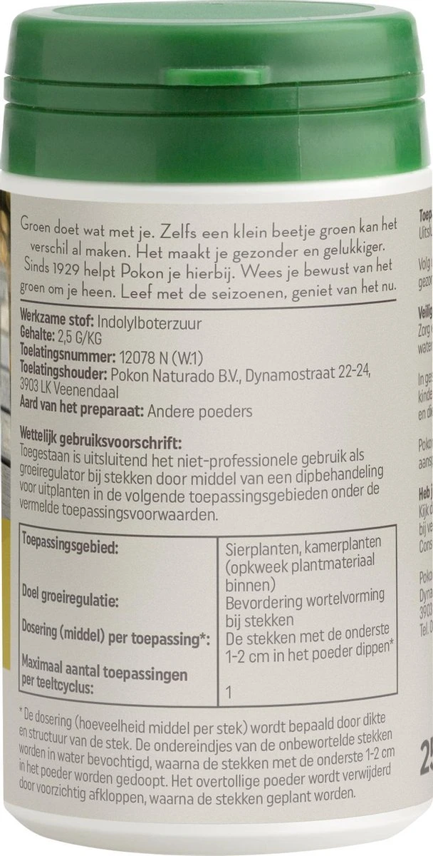 Pokon Stekpoeder - 25gr - Stimuleert Wortelvorming 3 Pokon Stekpoeder - 25gr - Stimuleert Wortelvorming - Afbeelding 3