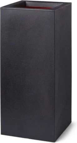 Capi Europe - Bloempot Rechthoek Smooth NL - 36x36x79 - Zwart - Voor Binnen En Buiten - KBL952 -Tuinwinkel Voor Buitenartikelen 648x1200 1