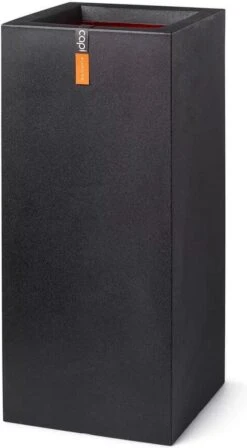 Capi Europe - Bloempot Rechthoek Smooth NL - 36x36x79 - Zwart - Voor Binnen En Buiten - KBL952 -Tuinwinkel Voor Buitenartikelen 661x1200 1