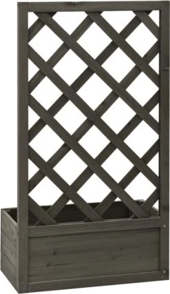 VidaXL Latwerkplantenbak 50x25x90 Cm Massief Vurenhout Grijs -Tuinwinkel Voor Buitenartikelen 696x1200 1