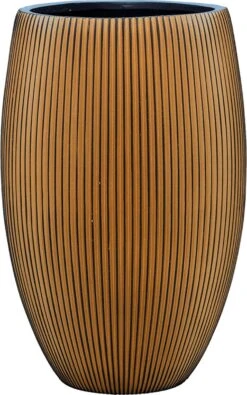 Capi Europe - Vaas Elegant Deluxe Groove XL - 40x61 - Goud - Bloempot Voor Binnen - Opening ⌀29 - GVGB1131 -Tuinwinkel Voor Buitenartikelen 750x1200 1
