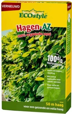 ECOstyle Hagen-AZ Organische Haag Meststof - Tuinmest Voor Diepgroen Blad - Nieuwe & Bestaande Beplanting - 30 M Haag - 1,6 KG -Tuinwinkel Voor Buitenartikelen 758x1200 1