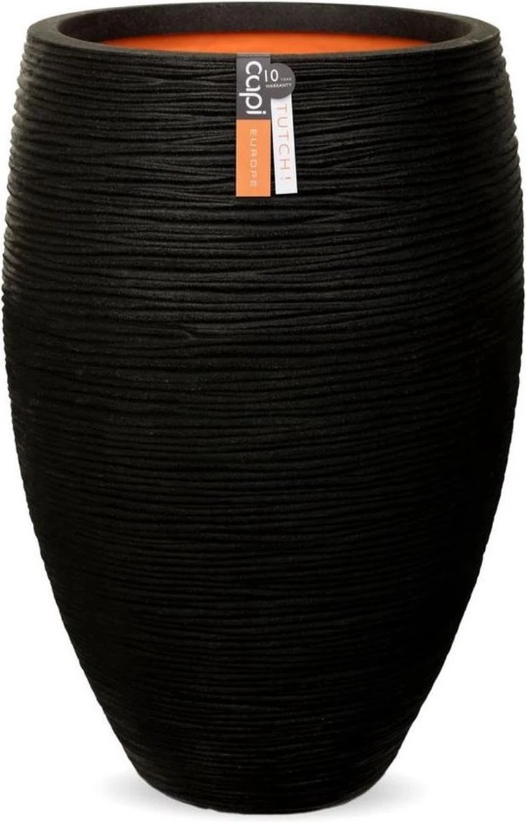 Capi Europe - Vaas Elegant Deluxe Rib NL - 40x60 - Zwart - Voor Binnen En Buiten - KBLR1131 17 Capi Europe - Vaas Elegant Deluxe Rib NL - 40x60 - Zwart - Voor Binnen En Buiten - KBLR1131 - Afbeelding 17