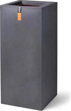 Capi Europe - Bloempot Rechthoek Smooth NL - 36x36x79 - Zwart - Voor Binnen En Buiten - KBL952 -Tuinwinkel Voor Buitenartikelen 769x1200