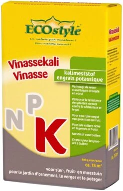ECOStyle Vinassekali Organische Meststof - Vuor Kaliumtekort - Voor Moestuin, Siertuin En Fruit - Hoger Weerstand Tegen Droogte & Vorst - 15M² - 800 GR -Tuinwinkel Voor Buitenartikelen 771x1200