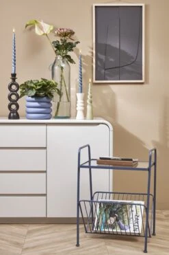 Mica Decorations Ilse Bloempot Met Schotel - H16 X Ø18,5 Cm - Keramiek - Blauw -Tuinwinkel Voor Buitenartikelen 799x1200 32