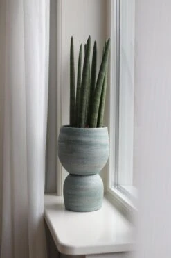 Tokio Bloempot Blauw Aqua D28 X H26 Cm - Nieuwe Collectie -Tuinwinkel Voor Buitenartikelen 800x1200 104