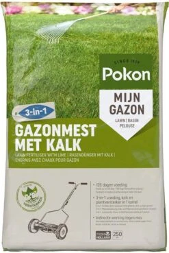 Pokon Gazonmest Met Kalk - 5kg - Mest - Geschikt Voor 75m² - 120 Dagen Voeding -Tuinwinkel Voor Buitenartikelen 804x1200