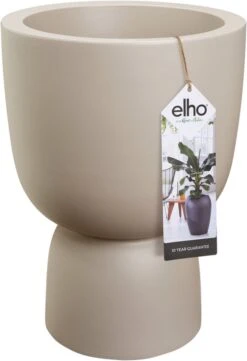 Elho Pure Coupe 41 - Bloempot Voor Binnen & Buiten - Ø 41.3 X H 57.9 Cm - Beige/Balanced Beige -Tuinwinkel Voor Buitenartikelen 820x1200 5