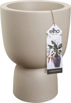 Elho Pure Coupe 35 - Bloempot Voor Binnen & Buiten - Ø 34.9 X H 49.0 Cm - Beige/Balanced Beige -Tuinwinkel Voor Buitenartikelen 821x1200 1