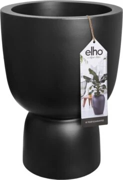 Elho Pure Coupe 35 - Bloempot Voor Binnen & Buiten - Ø 34.9 X H 49.0 Cm - Zwart/Zwart -Tuinwinkel Voor Buitenartikelen 823x1200 7