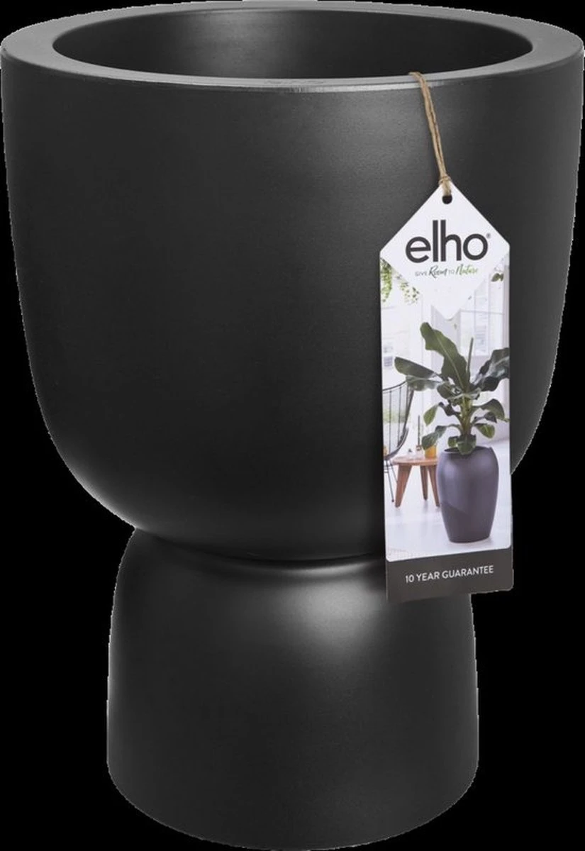Elho Pure Coupe 41 - Bloempot Voor Binnen & Buiten - Ø 41.3 X H 57.9 Cm - Zwart/Zwart 9 Elho Pure Coupe 41 - Bloempot Voor Binnen & Buiten - Ø 41.3 X H 57.9 Cm - Zwart/Zwart - Afbeelding 9