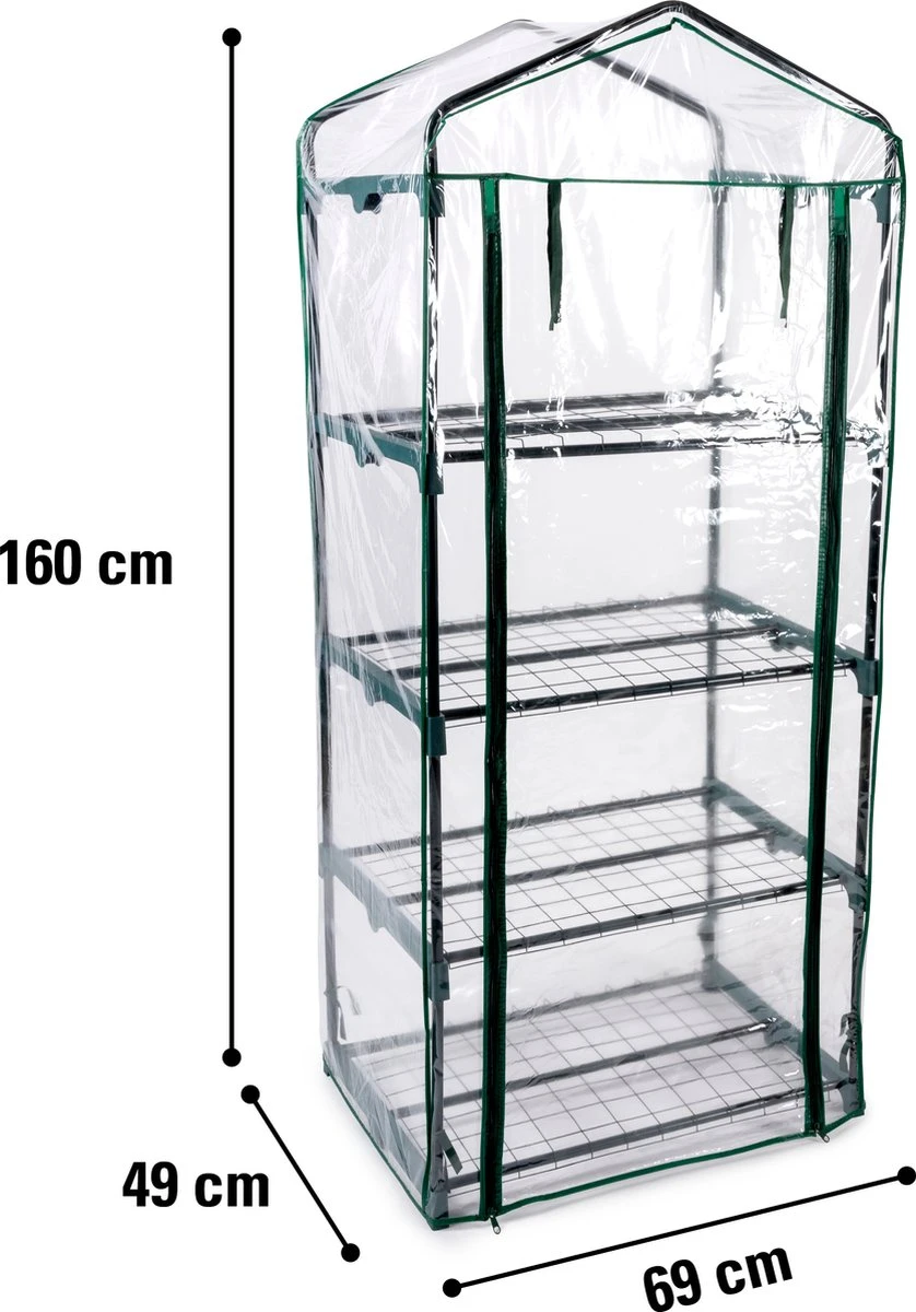 Kinzo Plastic Broeikas 69 X 49 X 160cm 9 Kinzo Plastic Broeikas 69 X 49 X 160cm - Afbeelding 9