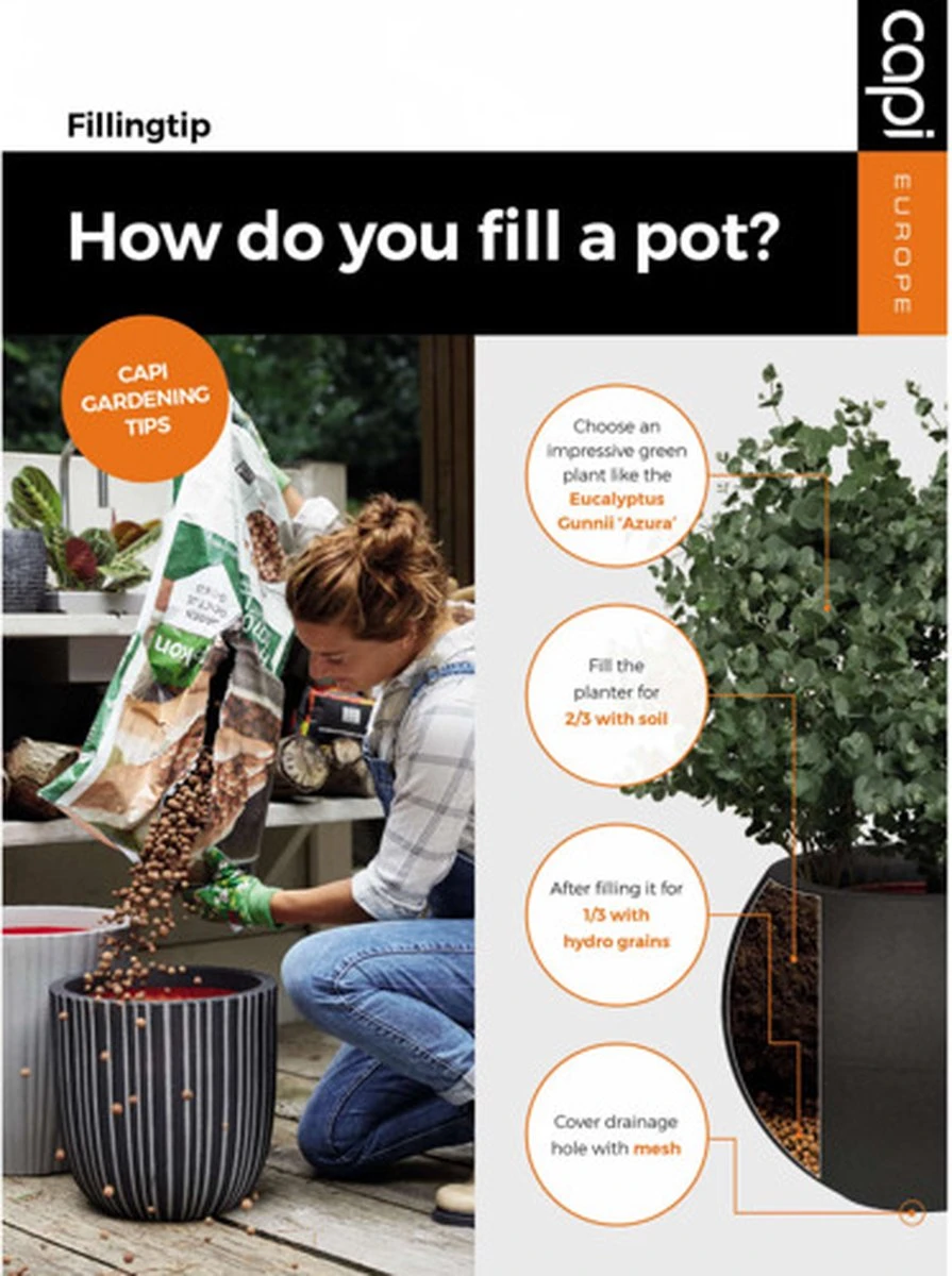 Capi Europe - Vaas Elegant Deluxe Rib NL - 45x72 - Ivoor - Voor Binnen En Buiten - KOFI1138 8 Capi Europe - Vaas Elegant Deluxe Rib NL - 45x72 - Ivoor - Voor Binnen En Buiten - KOFI1138 - Afbeelding 8