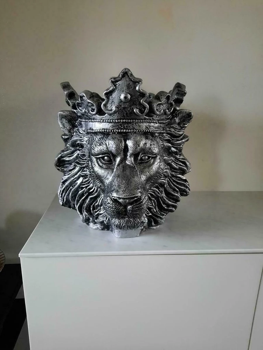 Bloempot Leeuw - Lion - Clarence - Zilver Silver - Plantenbak -plantenpot - Vaas - Binnen -overkapping - Plant -bloem - Boeket 2 Bloempot Leeuw - Lion - Clarence - Zilver Silver - Plantenbak -plantenpot - Vaas - Binnen -overkapping - Plant -bloem - Boeket - Afbeelding 2