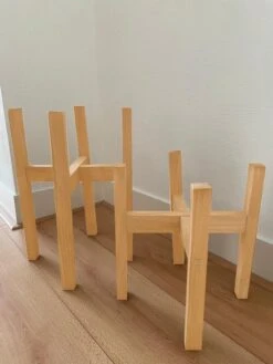 Plantenstandaard | Set Van 2 | Diameter Tot 24 Cm | Plantenkruk | Bloempotten Voor Binnen | Plantentafeltje Voor Binnen | Bloempot Standaard | Plantenstandaard Binnen | Hout | Licht Bruin -Tuinwinkel Voor Buitenartikelen 900x1200 36