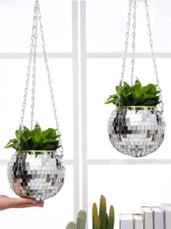 Discobal Hangplant - Bloempot - Hangplant - Disco - Discobal - Spiegel - Zilver - Hangpot - Glitter - Planten In Bak - Hangend - Staand -Tuinwinkel Voor Buitenartikelen 901x1200 4