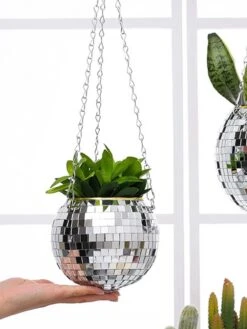 Discobal Hangplant - Bloempot - Hangplant - Disco - Discobal - Spiegel - Zilver - Hangpot - Glitter - Planten In Bak - Hangend - Staand -Tuinwinkel Voor Buitenartikelen 901x1200 5
