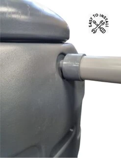 Regenton Rainsaver - Antraciet 100 L + Voet + Vulautomaat -Tuinwinkel Voor Buitenartikelen 919x1200