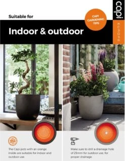 Capi Europe - Bloempot Vierkant Smooth NL - 40x40x40 - Zwart - Voor Binnen En Buiten - KBL903 -Tuinwinkel Voor Buitenartikelen 932x1200 5