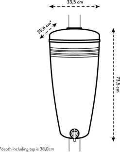 Elho Green Basics Rain Catcher 33 - Regenton Voor Balkonbuiten - Ø 33.5 X H 73.5 Cm - Grijs/Living Concrete -Tuinwinkel Voor Buitenartikelen 951x1200 1