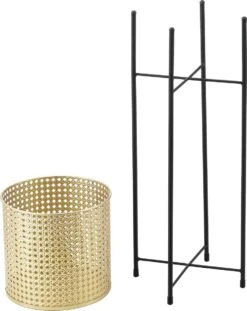 Bloempot Op Standaard Mol Set Van 2 Zwart En Goud -Tuinwinkel Voor Buitenartikelen 953x1200