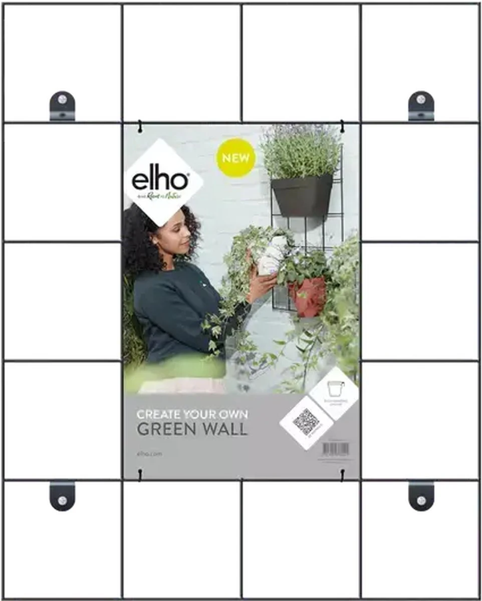 Elho Loft Urban Green Wall Rek 48 - Accessoires Voor Buiten - Ø 47.3 X H 59.0 Cm - Zwart/Living Black 1 Elho Loft Urban Green Wall Rek 48 - Accessoires Voor Buiten - Ø 47.3 X H 59.0 Cm - Zwart/Living Black