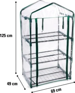 Kinzo Garden - Plastic Broeikas - 3 Verdiepingen - 69 X 49 X 125cm - Groen 14 Kinzo Garden - Plastic Broeikas - 3 Verdiepingen - 69 X 49 X 125cm - Groen -Tuinwinkel Voor Buitenartikelen 963x1200