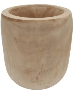 Mica Decorations Pia Bloempot - H31 X Ø31 Cm - Paulownia Hout - Lichtbruin -Tuinwinkel Voor Buitenartikelen 983x1200 1