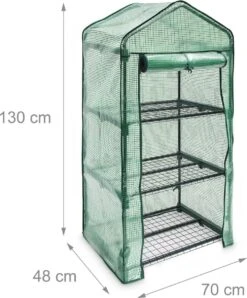 Relaxdays Kas Met Wielen - Tuinkas 3 Etages - Broeikas Kweekkas Tuin / Balkon 130 Cm Hoog - PE -Tuinwinkel Voor Buitenartikelen 995x1200 1