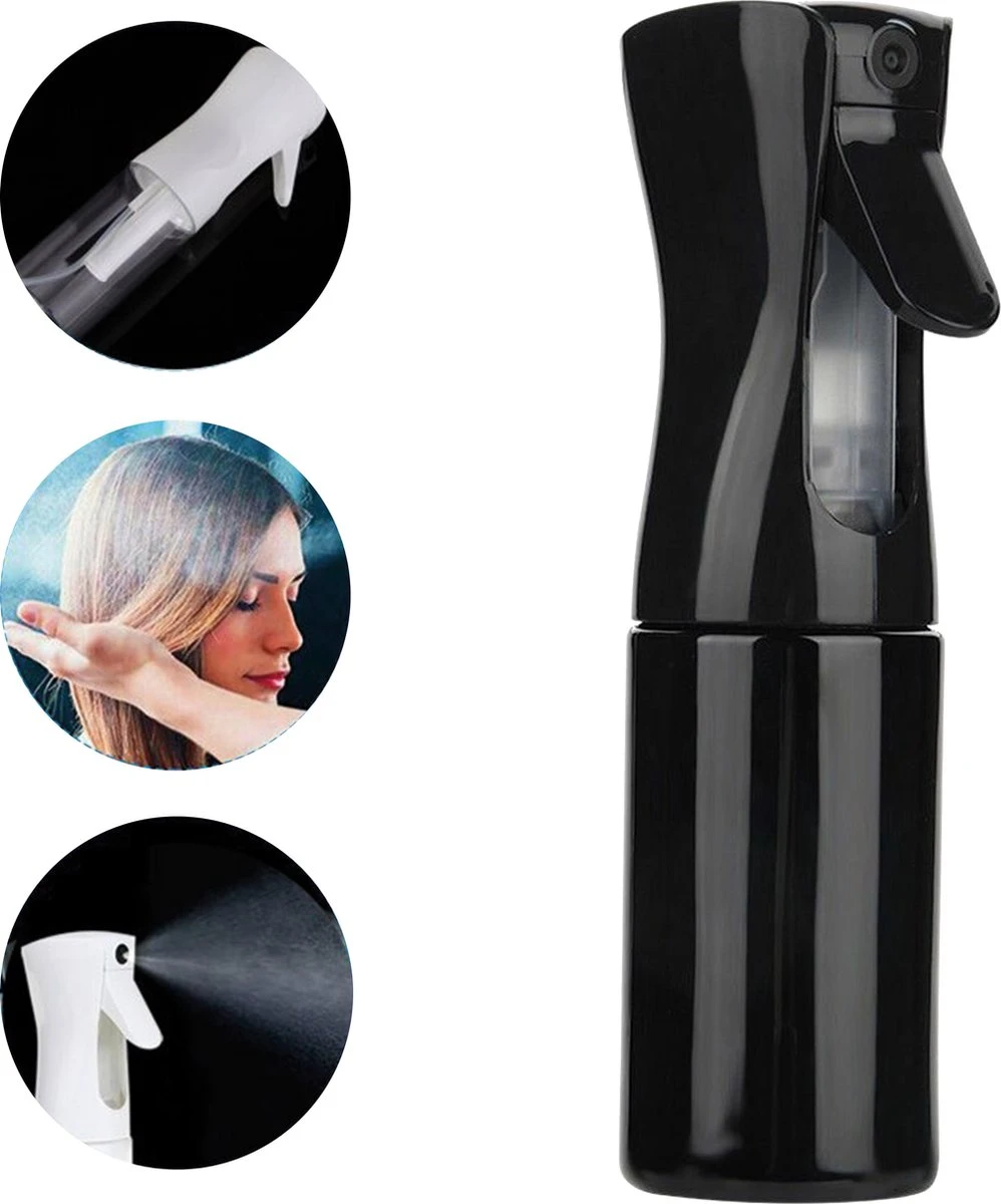 Hairspray - Mist Haarspray - 500ml - Zwart - Waterspuit - Water Verstuiver 3 Hairspray - Mist Haarspray - 500ml - Zwart - Waterspuit - Water Verstuiver - Afbeelding 3